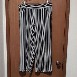 Black and White Striped Pants